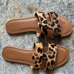 J crew calf hair sandals